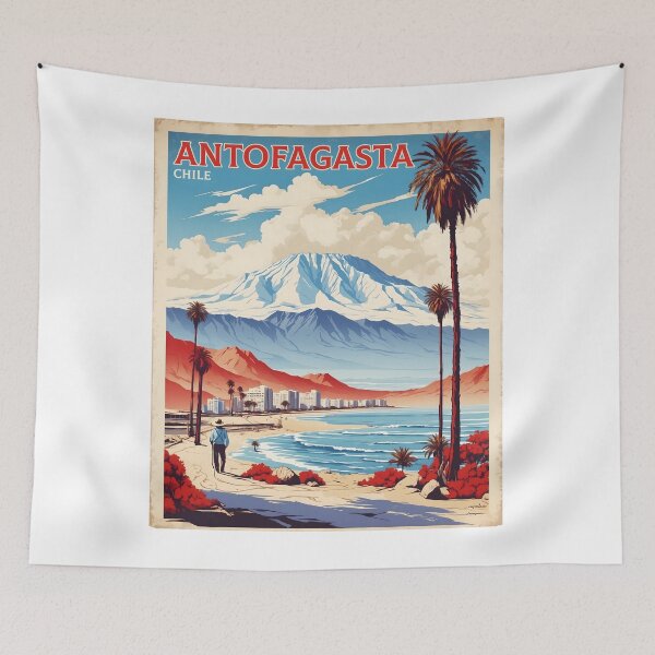 Item preview, Antofagasta Chile Retro Vintage Poster Tourism  designed and sold by TravelersGems.
