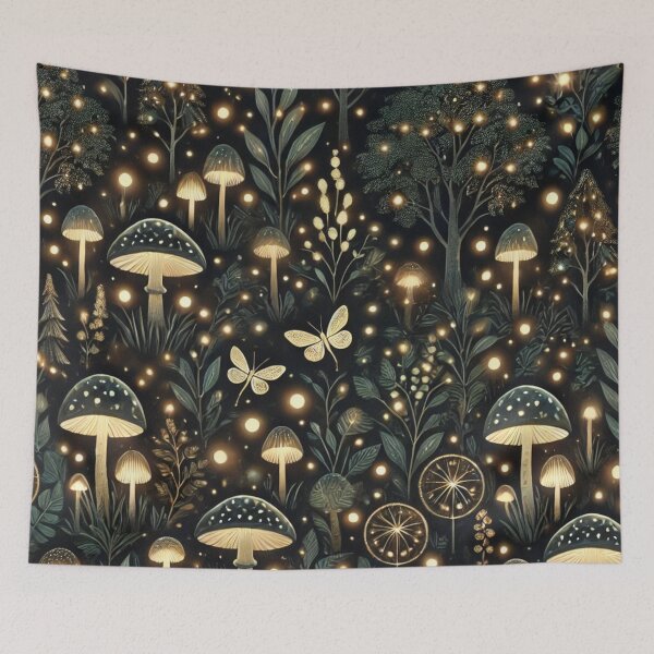 Item preview, Enchanted Forest with Glowing Fireflies designed and sold by TeslaSt0re.