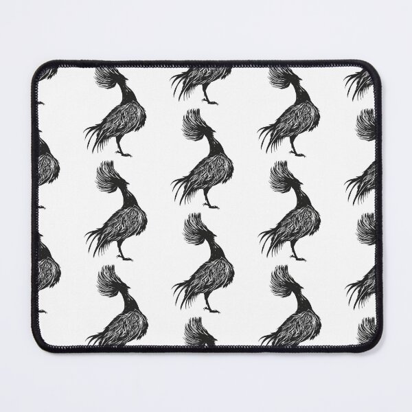 Item preview, Black monochrome gamefowl, cute chicken, poultry lover designed and sold by Merchattack.