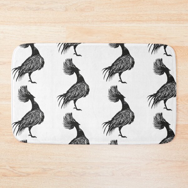 Item preview, Black monochrome gamefowl, cute chicken, poultry lover designed and sold by Merchattack.
