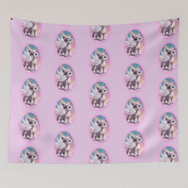 Item preview, Dreamy Rainbow Unicorn Cat designed and sold by Awesomefamily.