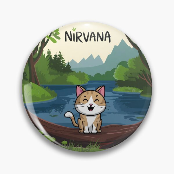 Item preview, Nirvana and a cute cat artwork designed and sold by TrendingMerch20.