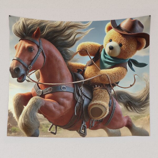 Item preview, Teddy bear on galloping horse designed and sold by Osintown.