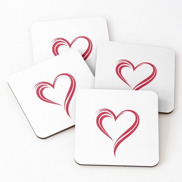 Item preview, Elegant Red Line Heart Design - Dynamic and Bold Red Heart Illustration for Love and Passion Decor designed and sold by UniGift.