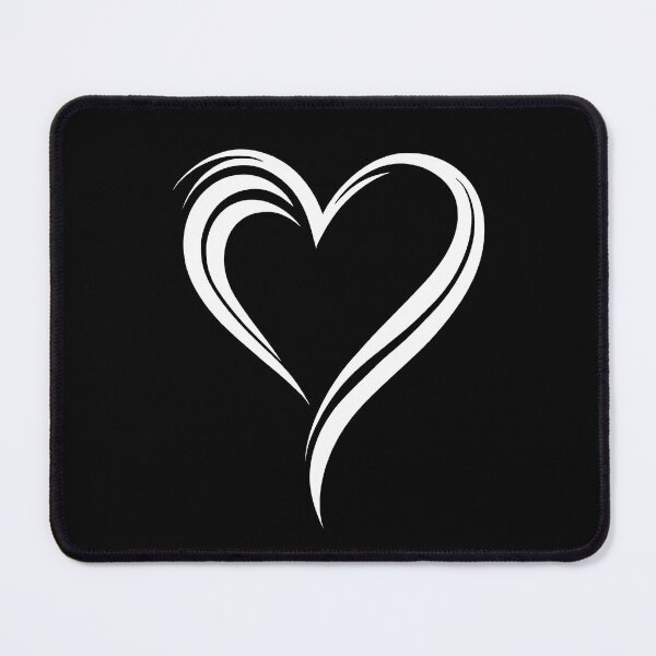 Item preview, Pure White Line Art Heart - Elegantly Drawn Heart in Crisp White for a Minimalist and Timeless Touch designed and sold by UniGift.