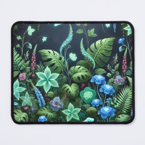 Item preview, Bioluminescent Jungle with Glowing Flora designed and sold by TeslaSt0re.