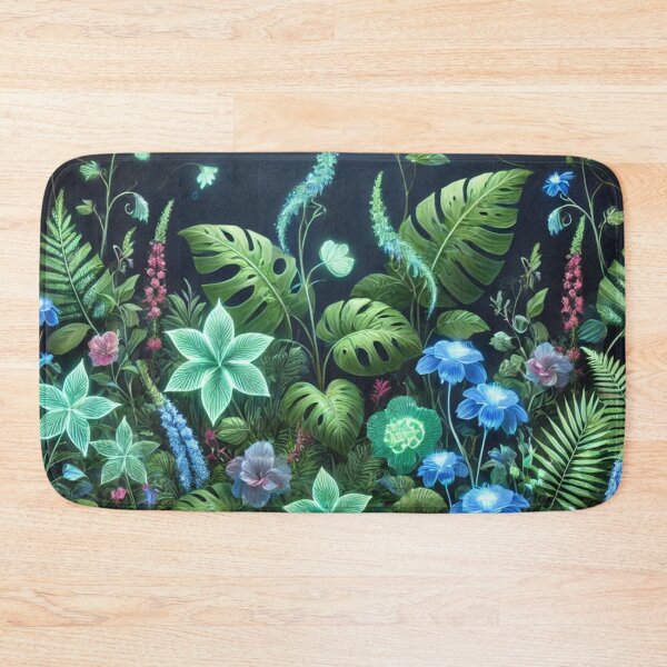 Item preview, Bioluminescent Jungle with Glowing Flora designed and sold by TeslaSt0re.