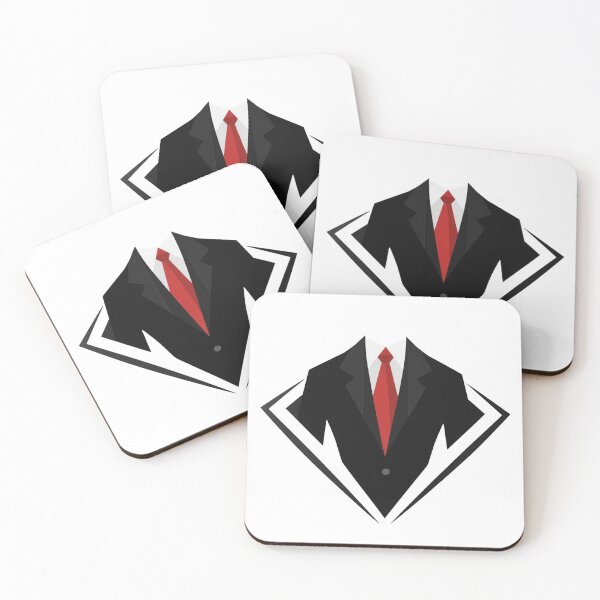 Item preview, "Sleek Elegance: Black Suit & Red Tie Logo Collection" designed and sold by Pearlsiwa.