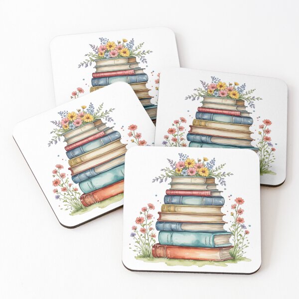 Item preview, Books with Flowers designed and sold by J Michelle Designs.