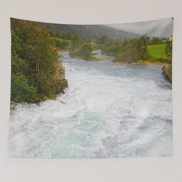 Item preview, Laukifossen Falls Stryneelva River Near Olden Norway designed and sold by Martyn R Arnold Fine Art Nature & Landscape Photography.