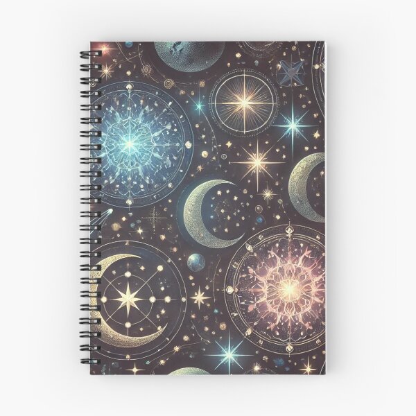 Item preview, Mystical Celestial Bodies with Glowing Moons and Stars designed and sold by TeslaSt0re.
