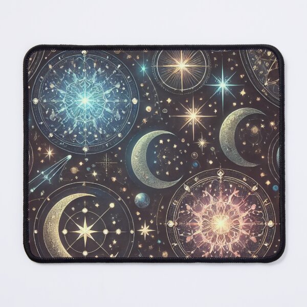 Item preview, Mystical Celestial Bodies with Glowing Moons and Stars designed and sold by TeslaSt0re.