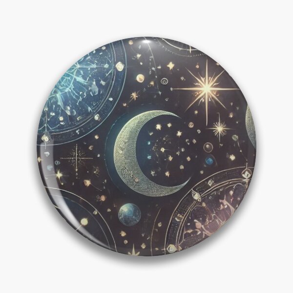 Item preview, Mystical Celestial Bodies with Glowing Moons and Stars designed and sold by TeslaSt0re.