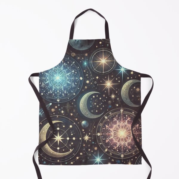 Item preview, Mystical Celestial Bodies with Glowing Moons and Stars designed and sold by TeslaSt0re.
