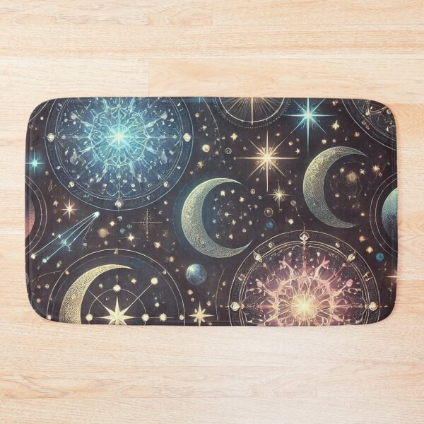 Item preview, Mystical Celestial Bodies with Glowing Moons and Stars designed and sold by TeslaSt0re.