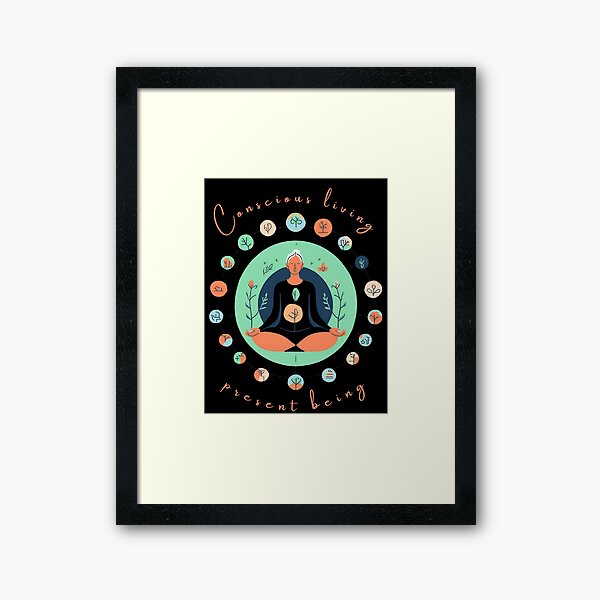 Item preview, conscious living present being  designed and sold by ZenAuraBoutique.