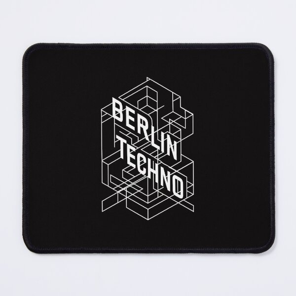 Item preview, Minimalist Berlin Techno T-Shirt – Geometric Maze Typography designed and sold by paulo silveira.