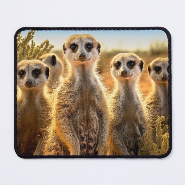Item preview, Group of Meerkats standing in deserted scene - Wildlife photo designed and sold by TheArtistOf2022.