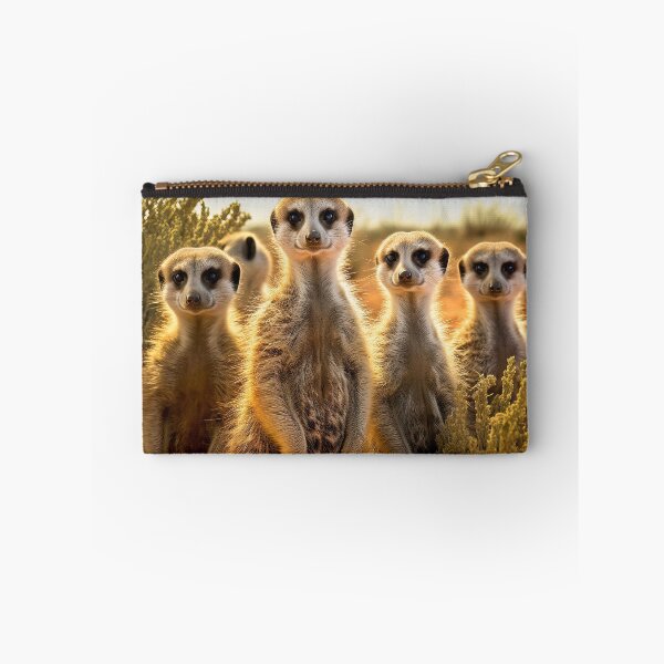 Item preview, Group of Meerkats standing in deserted scene - Wildlife photo designed and sold by TheArtistOf2022.