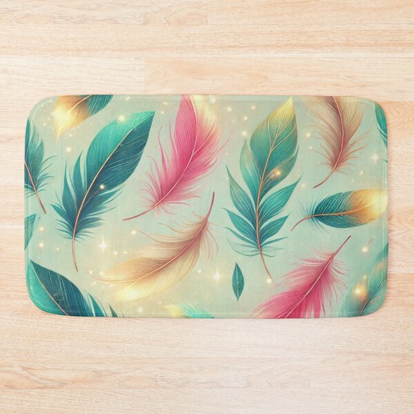 Item preview, Whimsical Floating Feathers with Neon Glow designed and sold by TeslaSt0re.