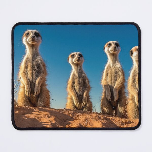Item preview, Group of Meerkats standing in deserted scene - Wildlife photo1 designed and sold by TheArtistOf2022.