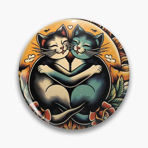Item preview, Cosmic Cat Hug - Old School Tattoo Vibes designed and sold by thebennington12.