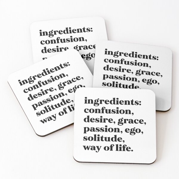 Item preview, Ingredients confusion, desire, grace, passion, ego, solitude, way of life designed and sold by weirdly weird.