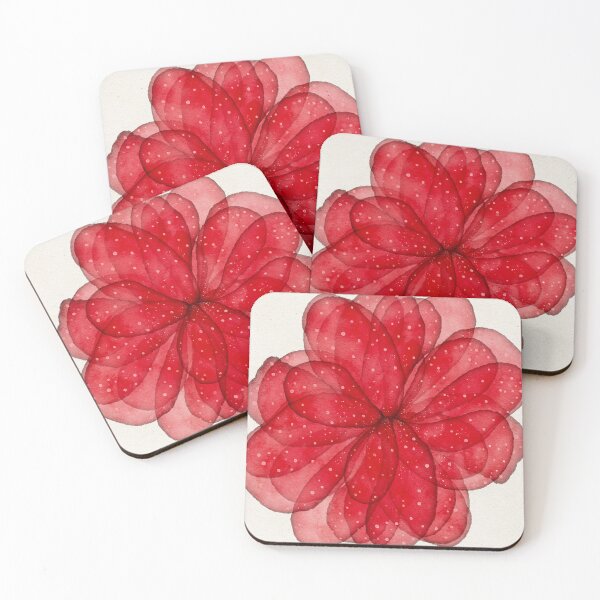 Item preview, Red Watercolour Floral Burst designed and sold by Etienne Topham.