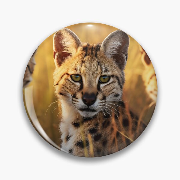 Item preview, A group of servals at sunrise - Wildlife photo designed and sold by TheArtistOf2022.