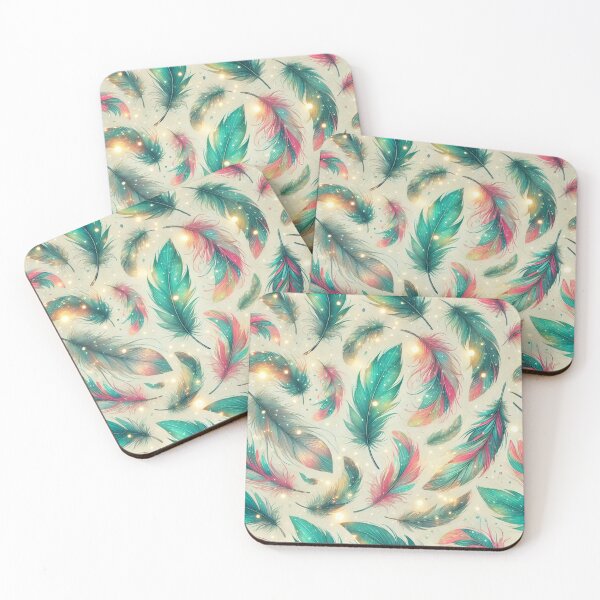 Item preview, Whimsical Floating Feathers with Radiant Glow designed and sold by TeslaSt0re.