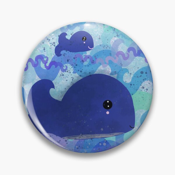 Item preview, Aiden the whale - cute blue whale storybook art designed and sold by Thecraftbus.