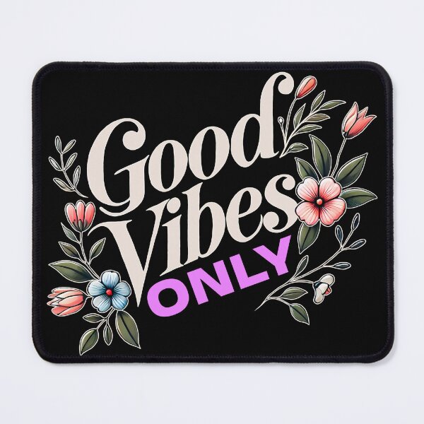 Item preview, Soft colored Good vibes only flowers designed and sold by CharmSpell.
