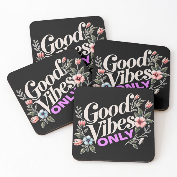 Item preview, Soft colored Good vibes only flowers designed and sold by CharmSpell.