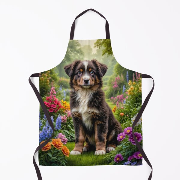 Item preview, Mason Australian Shepherd Puppy Portrait Art designed and sold by Heart and Soul Studio.
