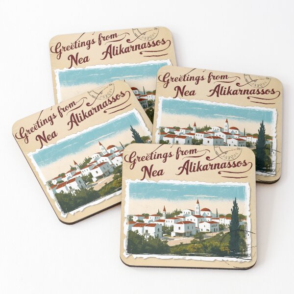 Item preview, Greetings from Nea Alikarnassos Crete Greece Postcard Vintage Retro Travel Vintage designed and sold by TravelPostcardGems.