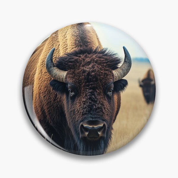 Item preview, Herd of bison in the countryside - Wildlife photo  designed and sold by TheArtistOf2022.