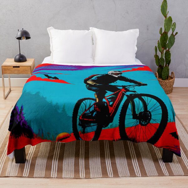 Item preview, MTB Rider Chased by Bats on Halloween Night designed and sold by GrizzlyCollective.