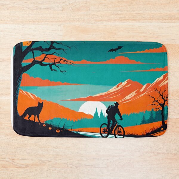 Item preview, Wolf Stalking MTB Rider on Halloween Night designed and sold by GrizzlyCollective.