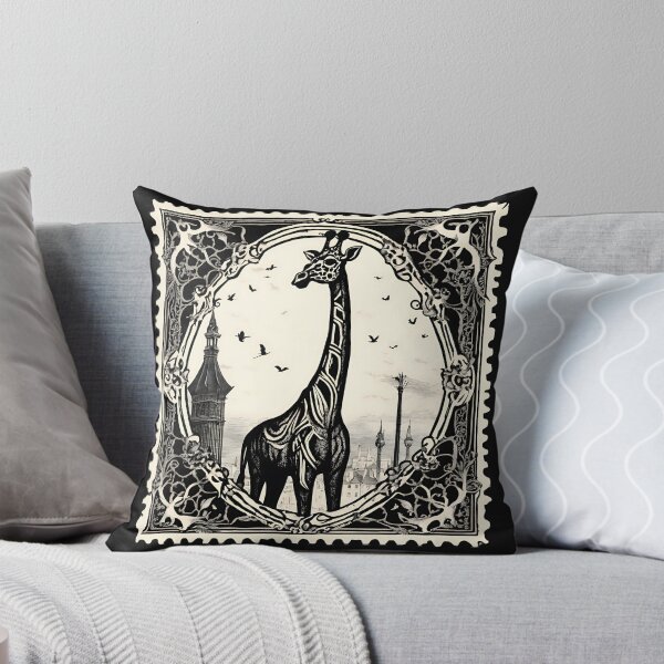 Item preview, Golden Age Giraffe: Retro Stamp Masterpiece designed and sold by Vintagestamps.