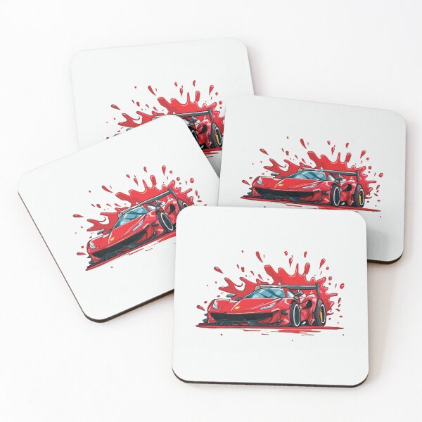 Item preview, Red Sports Car with Paint Splash Art designed and sold by ZetaDream.