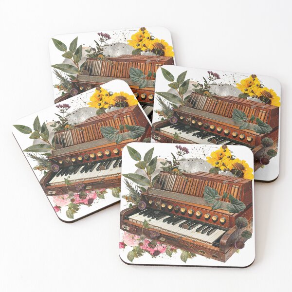 Item preview, Collage Wall Art T-shirt Design: Old Wooden Piano designed and sold by ForeverPrintsOK.