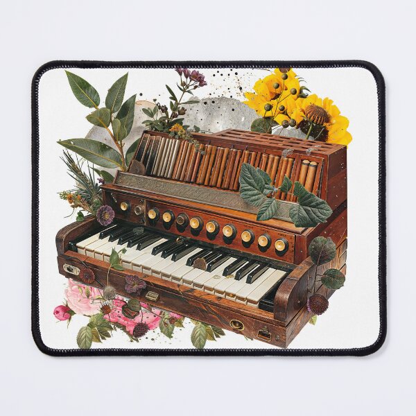 Item preview, Collage Wall Art T-shirt Design: Old Wooden Piano designed and sold by ForeverPrintsOK.