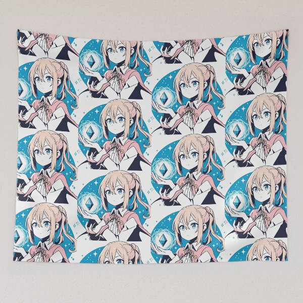 Item preview, Anime Character Holding Crystal Pop Art Style designed and sold by artofuniverse.