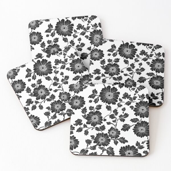 Item preview, Black flowers pattern designed and sold by valerko26.
