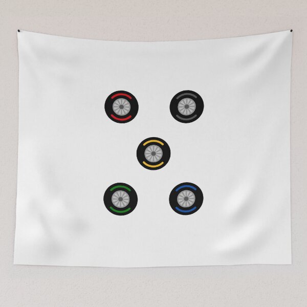 Item preview, 5 F1 Tires: Soft, Medium, Hard, Inter, Wet designed and sold by RacerFan.