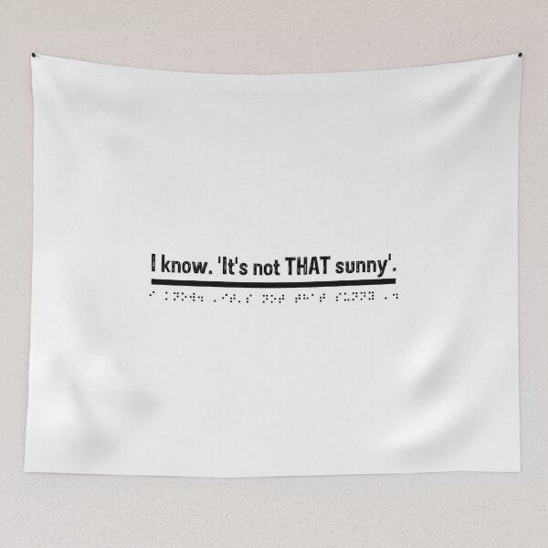 Item preview, I know. 'It's not THAT sunny'. - Black  designed and sold by Bad Zombie .