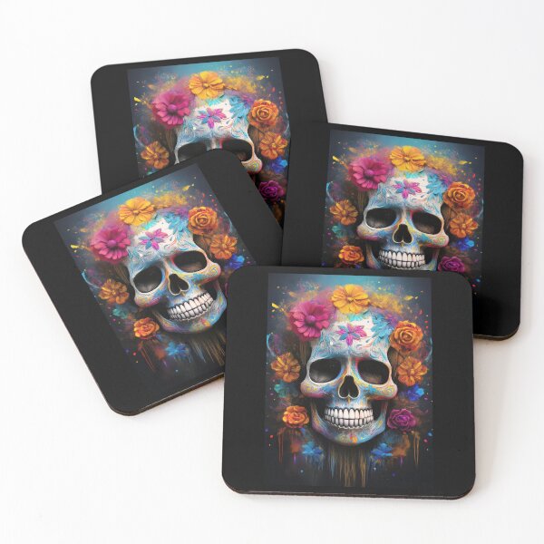 Item preview, Day Of The Dead Skull With Paint Explosion designed and sold by Adam Regester.