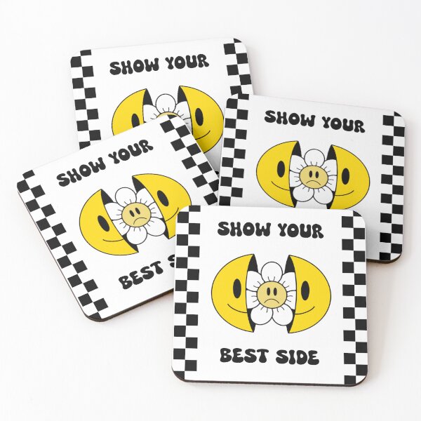 Aperçu de l'œuvre Retro-Damier-Smiley - Show your best side créée et vendue par BlizzDesign.