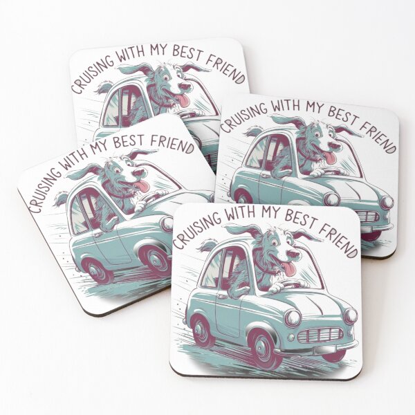 Item preview, Dog Enjoying a Fun Retro Car Ride designed and sold by Petpixy.