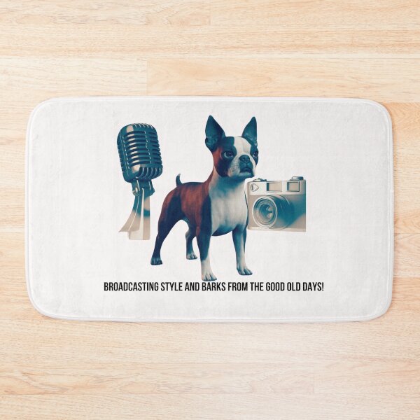 Item preview, a 3d render of a boston terrier with a vintage designed and sold by chessnegocios.